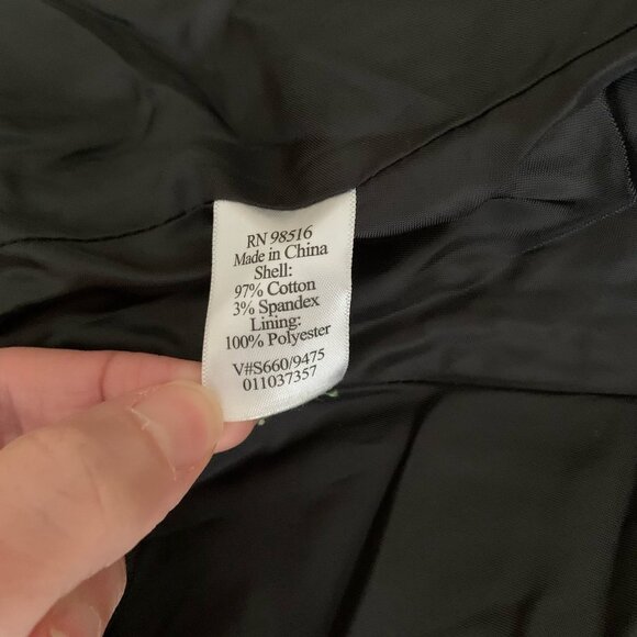 Coldwater Creek Jacket Blazer Size 12 Red Green Floral 3/4 Sleeve Open Front - Picture 10 of 11